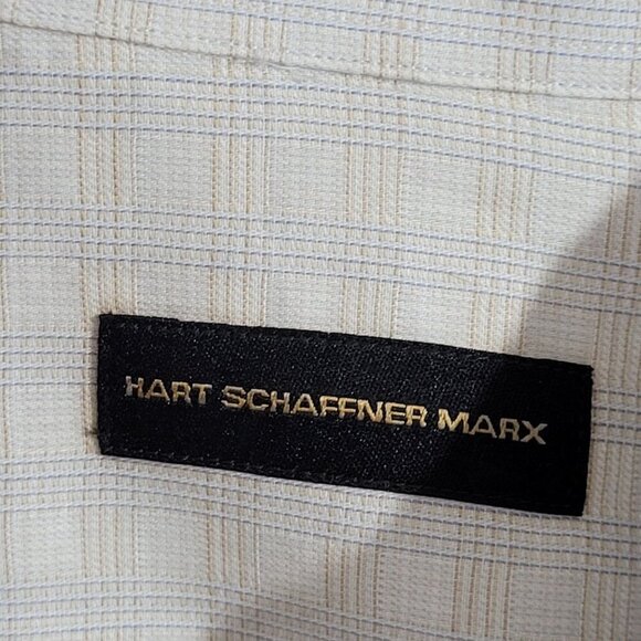 NWT Hart Schaffner Marx Mens Dress Shirt 17 Checkered Long Sleeve JPT - Picture 4 of 8